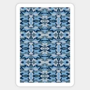 Blue Camouflage Print Sticker